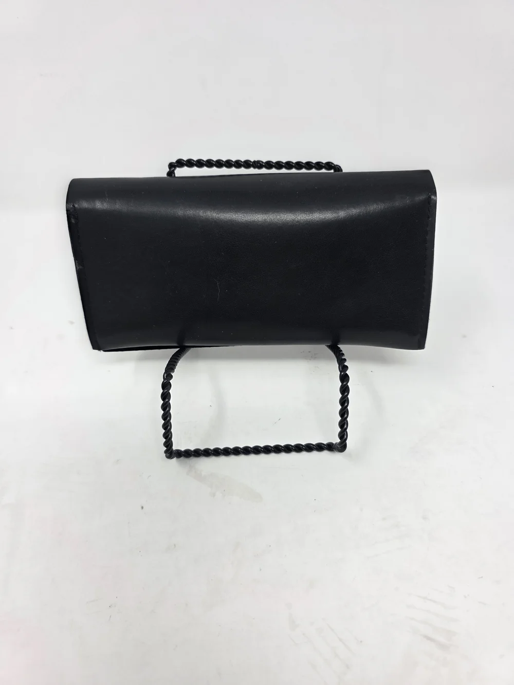 rag & bone New York Black Leather Glasses Case Soft Pouch Stud Closure